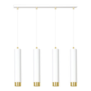 Gavle 4L white and gold hanging lamp GU10 tubes