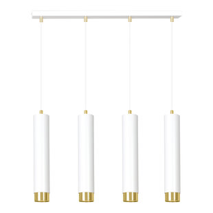 Gavle 4L wit en goud hanglamp GU10 kokers