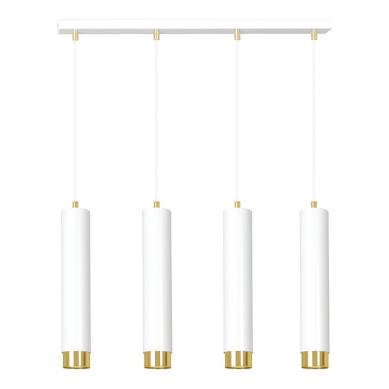 Gavle 4L white and gold hanging lamp GU10 tubes
