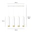 Emibig Emibig Gavle 4L lampe suspendue blanche et dorée GU10 tubes - Créez une ambiance chaleureuse chez vous
