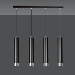 Gavle 4L black GU10 pendant boiler with chrome finish