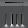 Emibig Emibig Gavle 4L zwarte pendelkoker GU10 met chroom afwerking - Perfect voor moderne interieurs