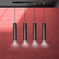 Emibig Emibig Gavle 4L zwarte pendelkoker GU10 met chroom afwerking - Perfect voor moderne interieurs