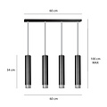 Emibig Emibig Gavle 4L black GU10 pendant boiler with chrome finish - Ideal for modern interiors