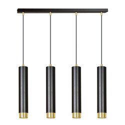 Gavle 4L black and gold hanging lamp GU10 tubes