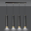 Gavle 4L zwart en goud hanglamp GU10 kokers