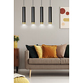 Gavle 4L zwart en goud hanglamp GU10 kokers