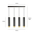 Emibig Emibig Gavle 4L lampe suspendue noire et dorée tubes GU10 - Idéale pour les intérieurs modernes