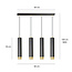 Gavle 4L black and gold hanging lamp GU10 tubes