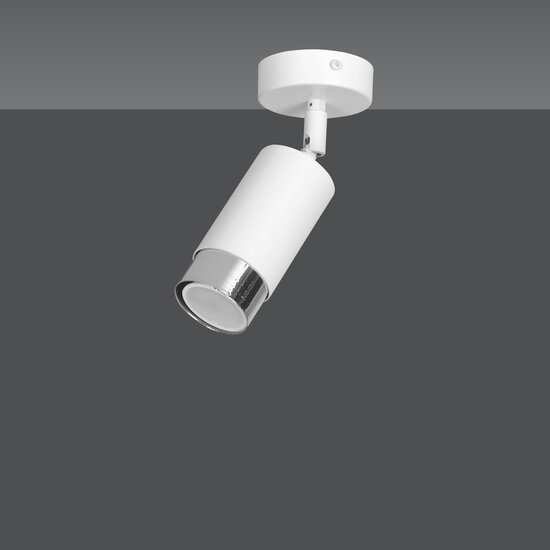 Boras ceiling spotlight GU10 white and chrome luxury finish
