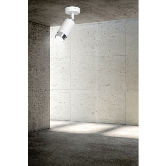 Emibig Emibig Boras plafondspot GU10 wit en chroom luxe afwerking - Perfecte verlichting voor elke ruimte