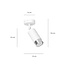 Boras ceiling spotlight GU10 white and chrome luxury finish