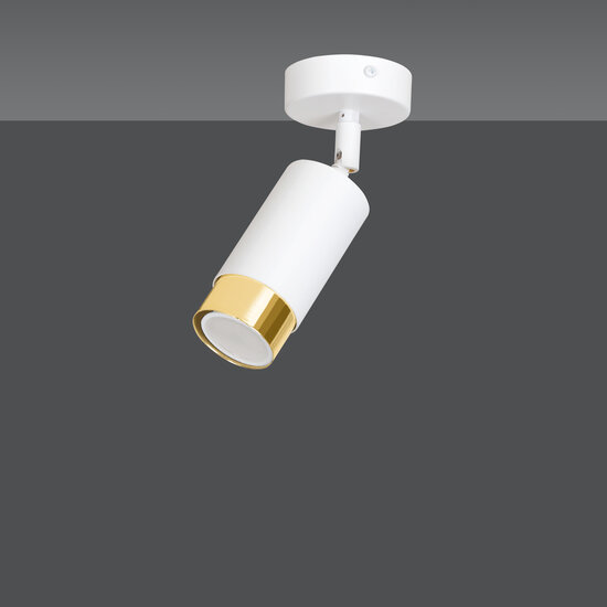 Emibig Emibig Boras white with gold finish ceiling spotlight orientable GU10 - Stylish lighting for any interior