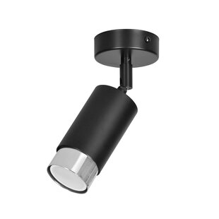 Boras black ceiling spotlight GU10 with chrome luxury finish