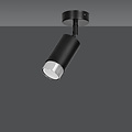 Boras black ceiling spotlight GU10 with chrome luxury finish
