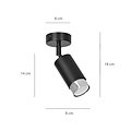 Emibig Emibig Boras black ceiling spotlight GU10 with chrome luxury finish - Ideal lighting for modern interiors
