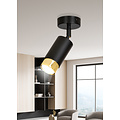Emibig Emibig Deckenstrahler Boras in Schwarz mit Gold-Finish, ausrichtbar, GU10 - Ideale Beleuchtung für jeden Raum