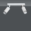 Emibig Emibig Boras doble foco de techo GU10 blanco y cromo acabado de lujo - Ideal para interiores modernos