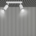 Boras Doppel-Deckenstrahler GU10 in Weiß und Chrom mit Luxus-Finish