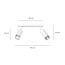 Emibig Emibig Boras doble foco de techo GU10 blanco y cromo acabado de lujo - Ideal para interiores modernos