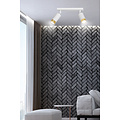 Emibig Emibig Boras double spot plafond blanc avec finition dorée orientable GU10 - Éclairage idéal pour les intérieurs modernes