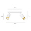 Boras double white with gold finish ceiling spotlight orientable GU10