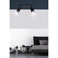 Emibig Emibig Boras 2L schwarzer Deckenstrahler GU10 mit Chrom-Luxus-Finish - Ideal für moderne Innenräume