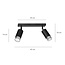 Emibig Emibig Boras 2L black ceiling spotlight GU10 with chrome luxury finish - Ideal for modern interiors