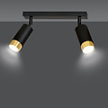 Emibig Emibig Boras 2L black with gold finish ceiling spotlight orientable GU10 - Create a cozy atmosphere in your home