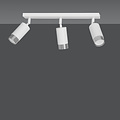 Boras 3L ceiling spotlight GU10 white and chrome luxury finish