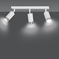 Boras 3L plafondspot GU10 wit en chroom luxe afwerking
