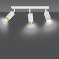 Emibig Emibig Boras 3L blanco con acabado dorado foco de techo orientable GU10 - Crea un ambiente elegante en tu espacio