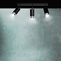 Boras 3L black ceiling spotlight GU10 with chrome luxury finish