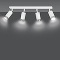 Boras 4L ceiling spotlight GU10 white and chrome luxury finish