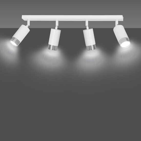 Emibig Emibig Boras 4L foco de techo GU10 blanco y cromo acabado de lujo - Ideal para iluminación moderna