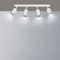 Boras 4L plafondspot GU10 wit en chroom luxe afwerking