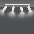 Spot de plafond Boras 4L blanc finition dorée orientable GU10