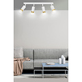 Boras 4L white with gold finish ceiling spotlight orientable GU10