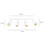 Boras 4L white with gold finish ceiling spotlight orientable GU10