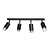 Boras 4L black ceiling spotlight GU10 with chrome luxury finish