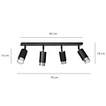 Emibig Emibig Boras 4L foco de techo negro GU10 con acabado de lujo en cromo - Ideal para interiores modernos