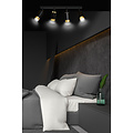 Boras 4L black with gold finish ceiling spotlight orientable GU10