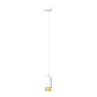 Karlstad white hanging lamp with gold tube GU10