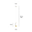 Karlstad white hanging lamp with gold tube GU10