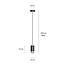 Karlstad hanging lamp black and chrome cylinder GU10