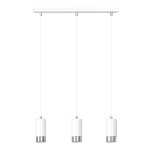 Karlstad 3L hanging lamp white and chrome cylinder GU10