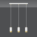 Karlstad 3L witte hanglamp met goud koker GU10