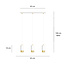 Karlstad 3L white hanging lamp with gold tube GU10