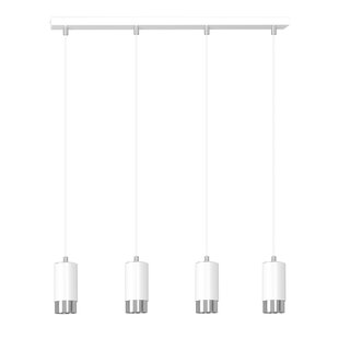 Karlstad 4L hanging lamp white and chrome cylinder GU10