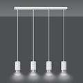 Karlstad 4L hanging lamp white and chrome cylinder GU10